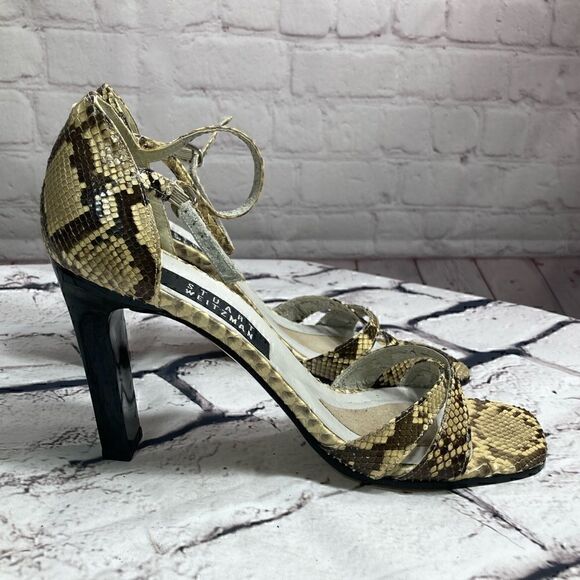 8 STUART WEITZMAN so sexy Python skin Sandals GUC - Picture 3 of 15